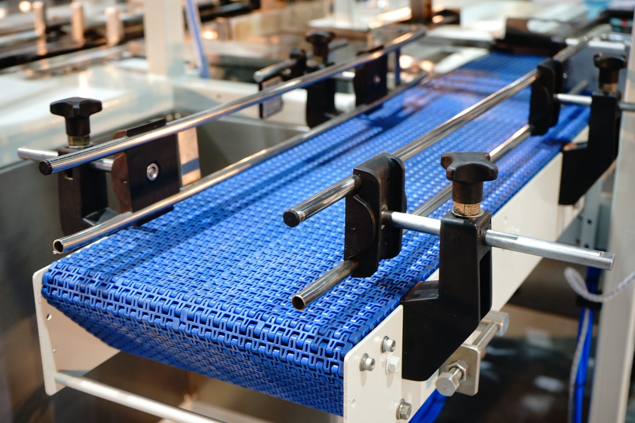 Conveyor belt in factory